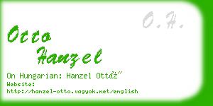 otto hanzel business card